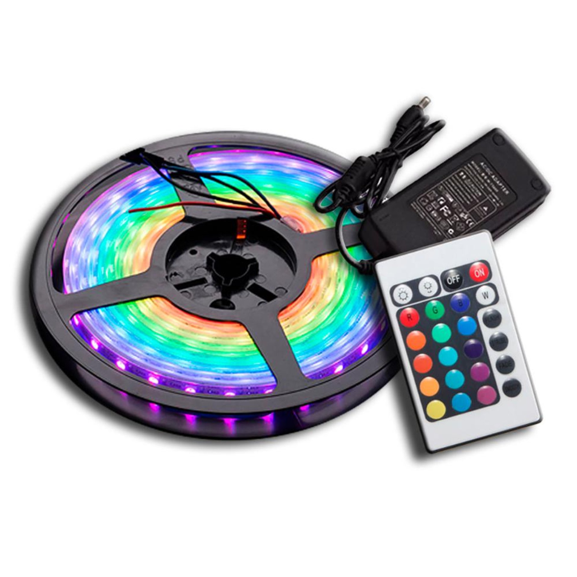 CINTA LED 5 METROS DE PRIMERA LUZ RGB CON TRANSFORMADOR