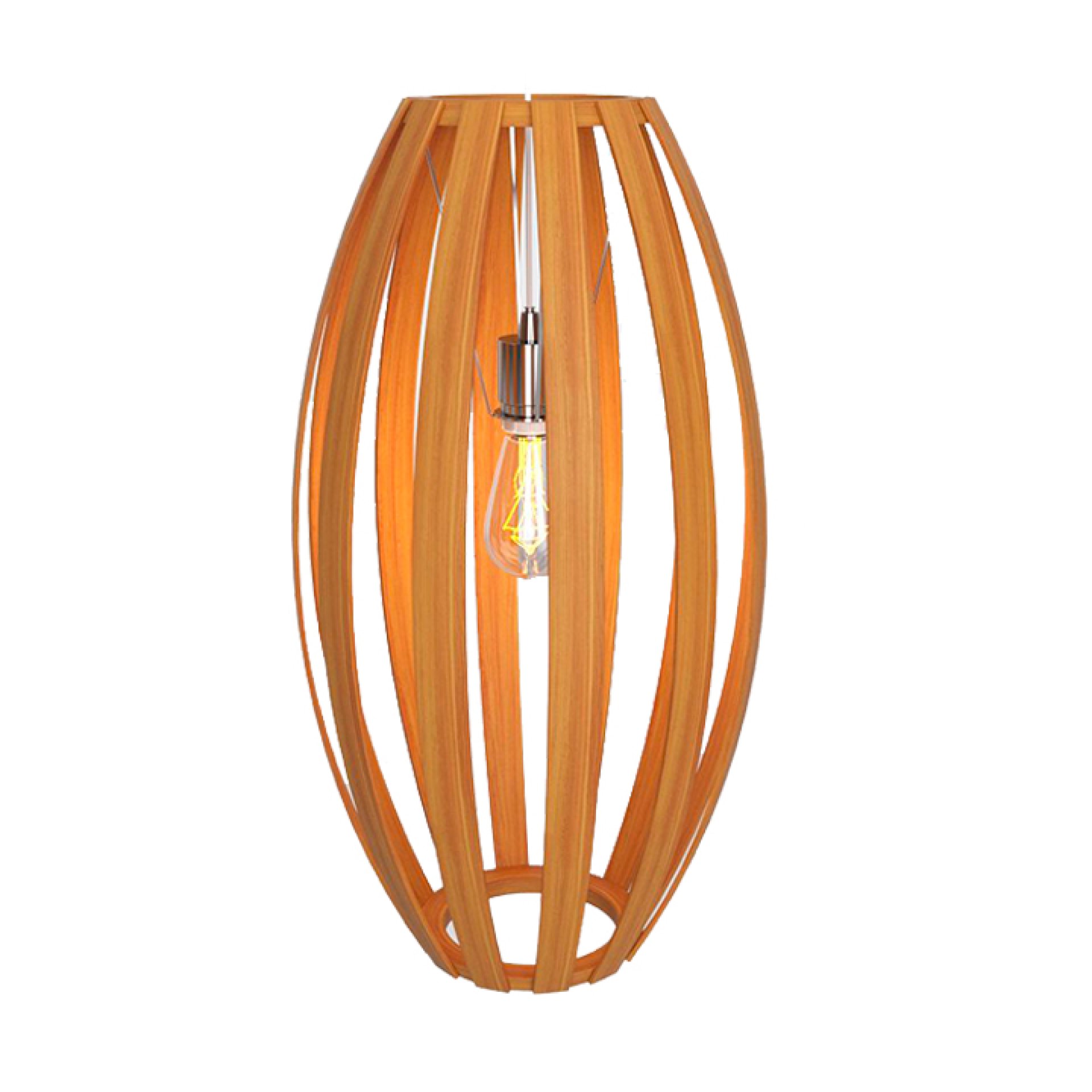 COLGANTE METALOCO OVALO COLOR MADERA